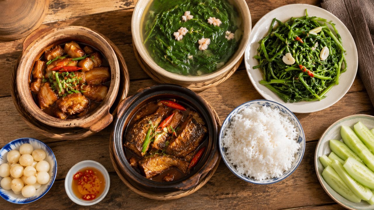 Thực đơn 7 ngày cho gia đình Việt: đủ chất, dễ nấu, tiết kiệm