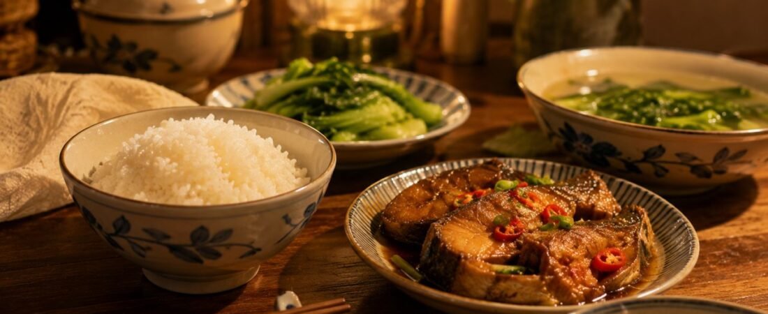 Bữa cơm đầu tiên mình tự nấu