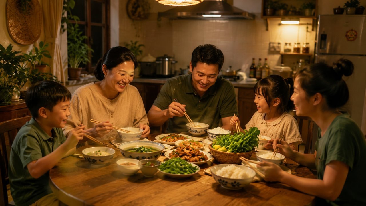 Gia đình quanh mâm cơm: những khoảnh khắc thương nhớ