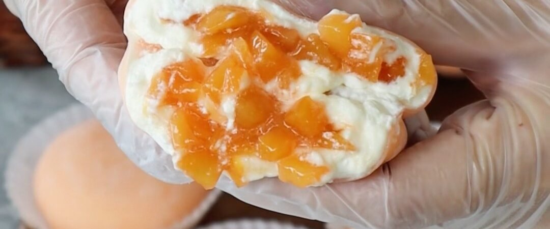 Mochi đào dẻo mềm — món bánh mát lạnh mùa đào chín